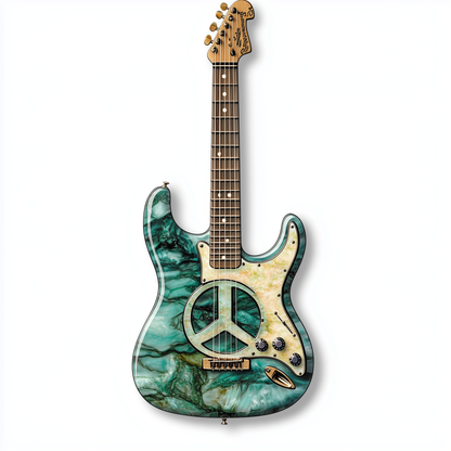 Shineful 2D Acrylic Ornament - Peace Guitar