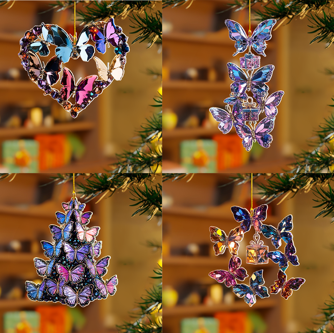 Shineful 2D Acrylic Ornament - Crystal Butterfly