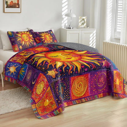 Shineful All Season Quilt 3-Piece Set Hippie Sunbeam Dreams