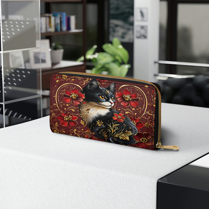 Pochette en cuir Shineful avec dragonne et anse Sac en cuir Shineful Midnight Bloom