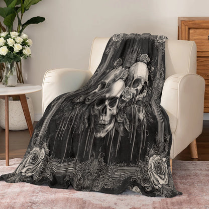 Shineful Fleece Blanket Eternal Crown Skull