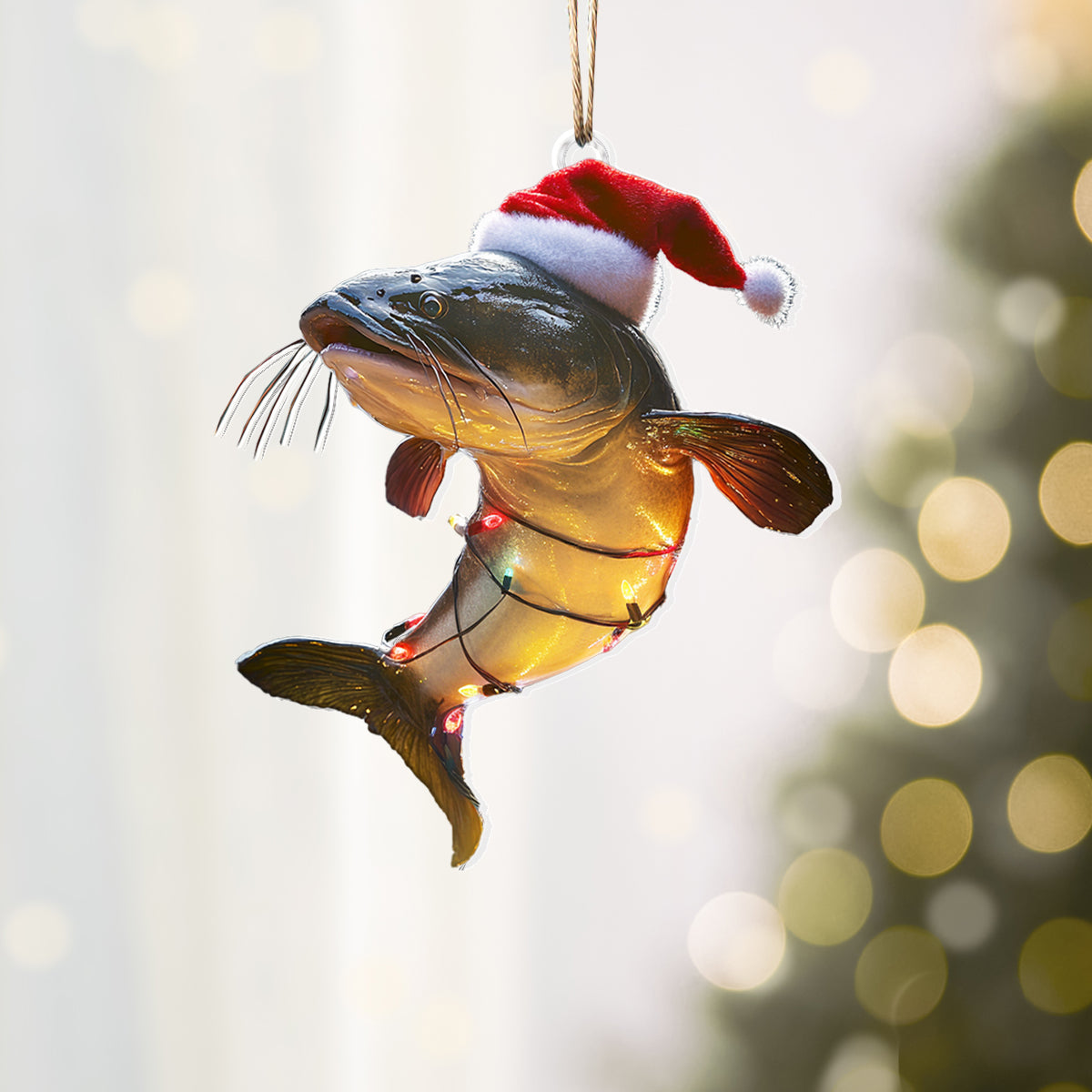 Shineful 2D Acrylic Ornament Christmas Fishing