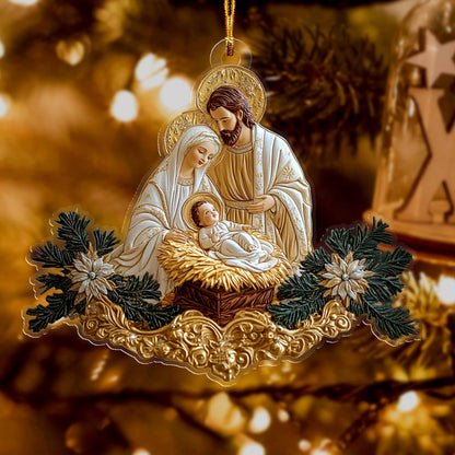 Shineful 2D Acrylic Ornament Nativity