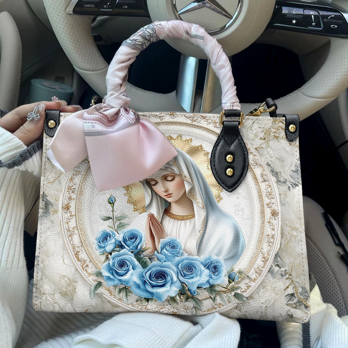 Shineful Leather Bag Blue Rose Devotion