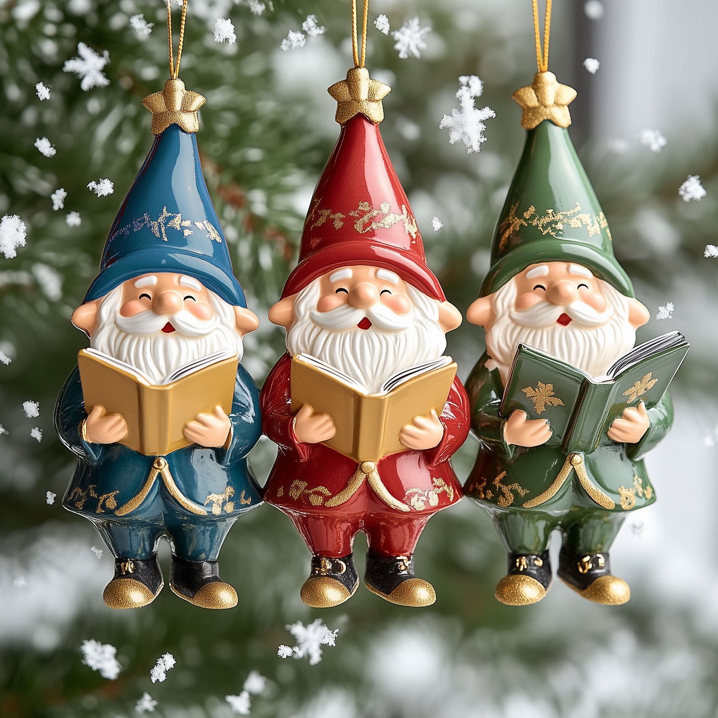 Shineful 2D Acrylic Ornament - Gnome Caroler Collection