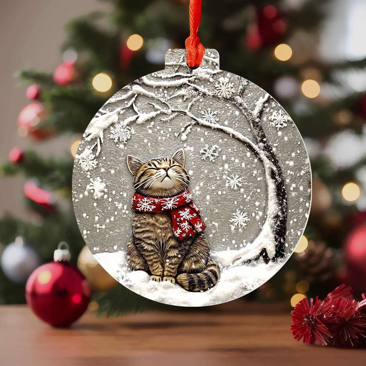 Shineful 2D Acrylic Ornament Cozy Cat