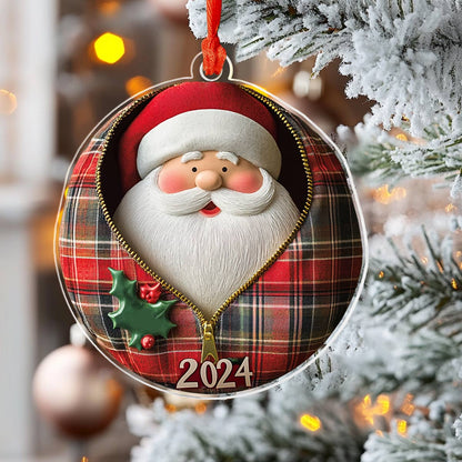 Shineful 2D Acrylic Ornament Santa Surprise