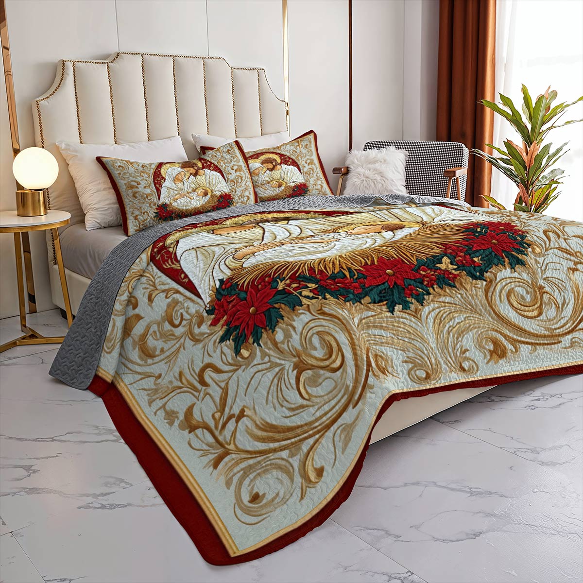 Shineful All Season Quilt 3-Piece Set Respectful Merry Christmas