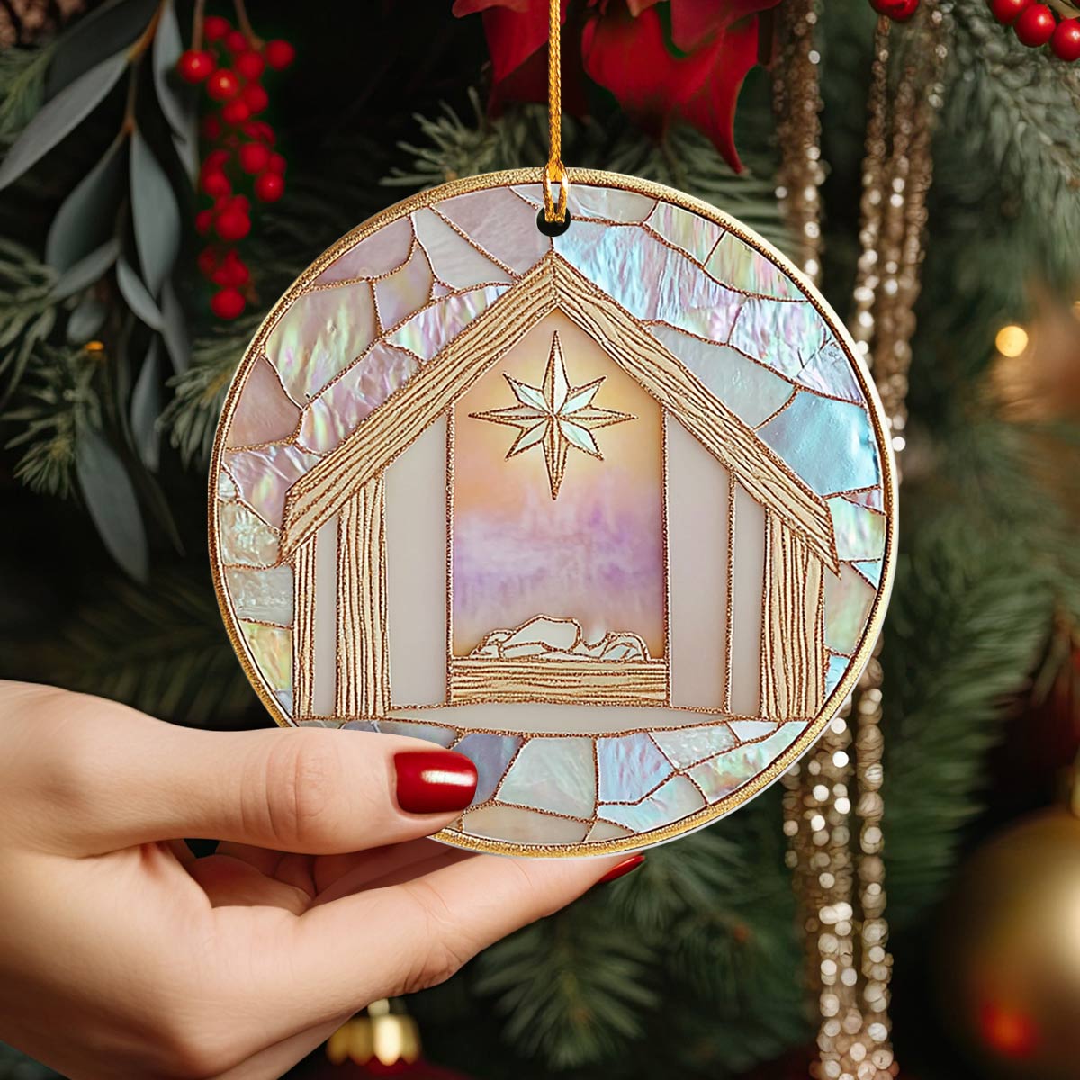 Shineful 2D Acrylic Ornament Nativity Mosaic