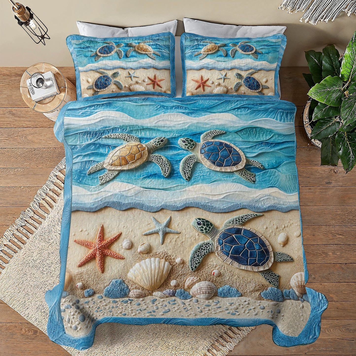 Shineful All Season Quilt 3-Piece Set Turtle Beach