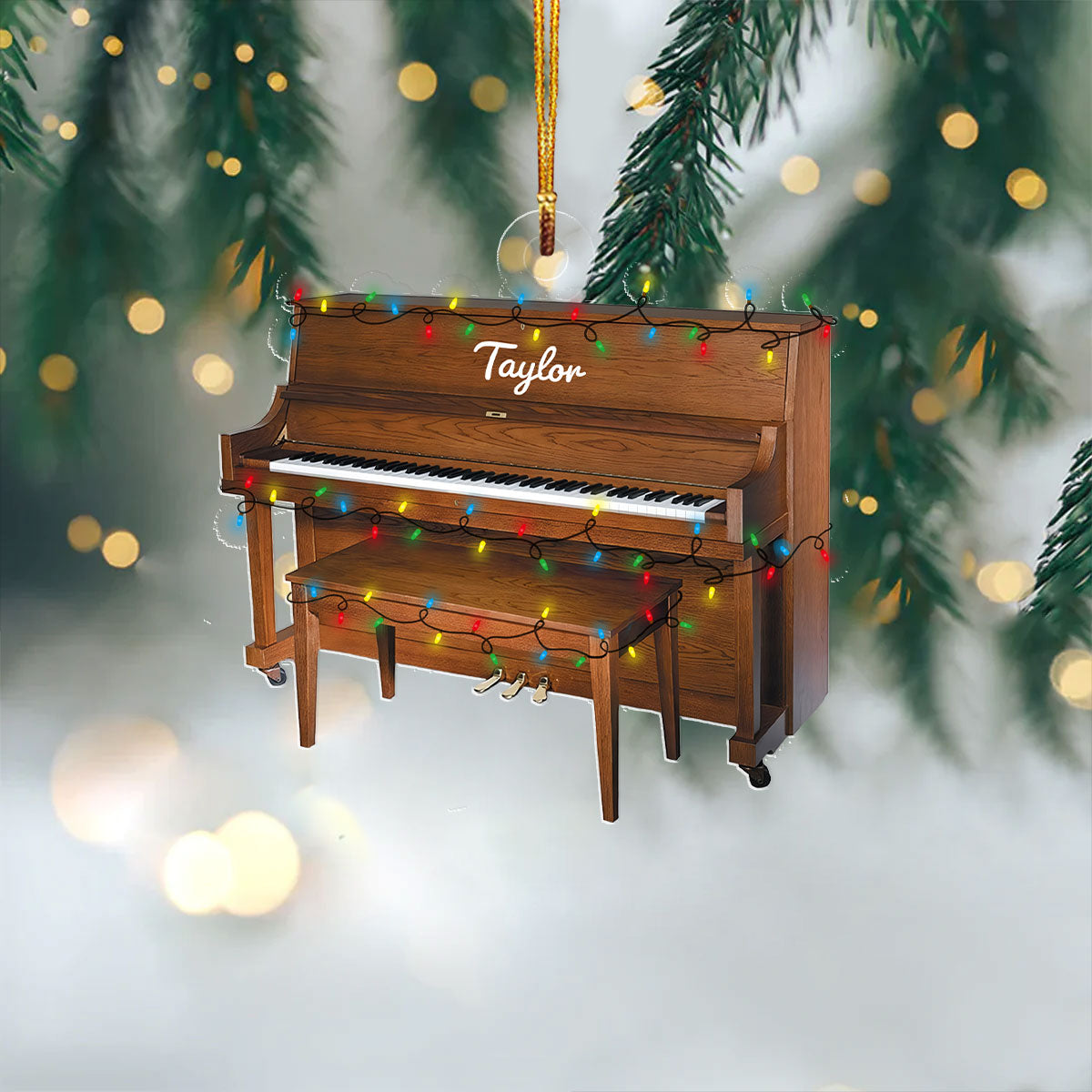 Shineful 2D Acrylic Ornament - Personalized Upright Piano Collection