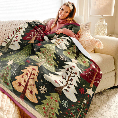 Shineful Fleece Blanket Winter Woods