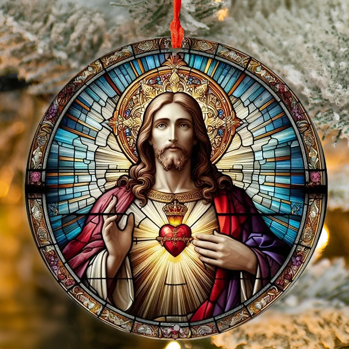 Shineful 2D Acrylic Ornament Sacred Heart Jesus