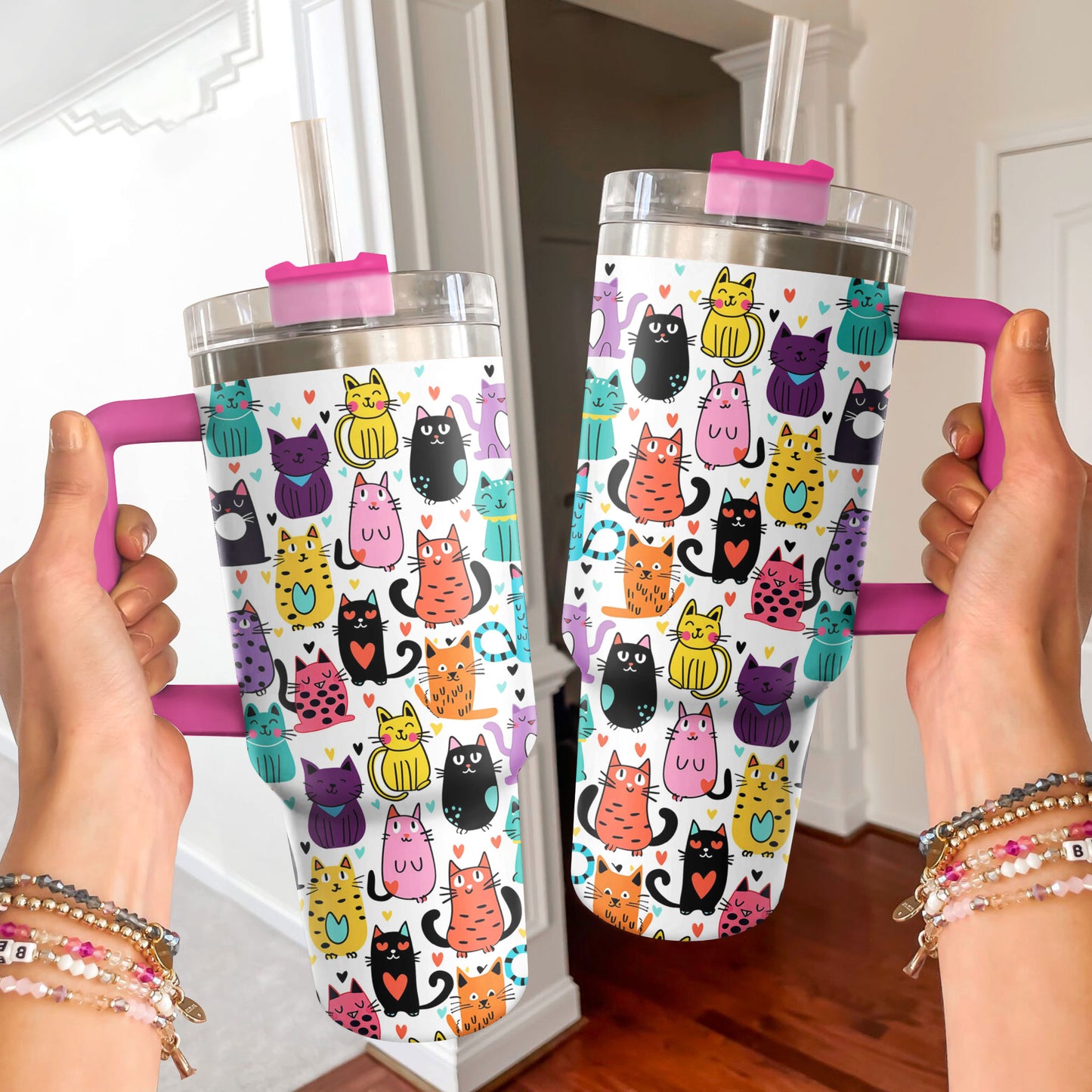 Shineful Tumbler Amazing Colorful Cats