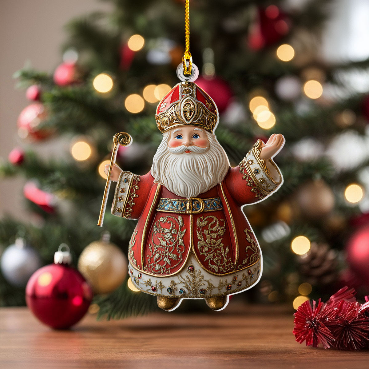 Shineful 2D Acrylic Ornament Jolly Saint Of Giving