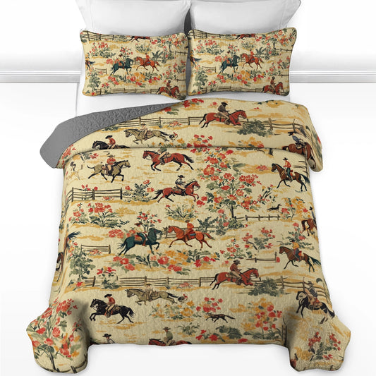 Shineful All Season Quilt 3-Piece Set Cowboy Prairie Dream