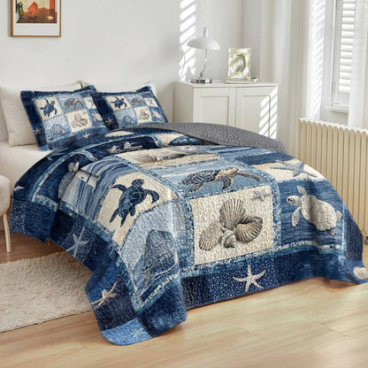 Shineful All Season Quilt 3-Piece Set Ocean Paradise