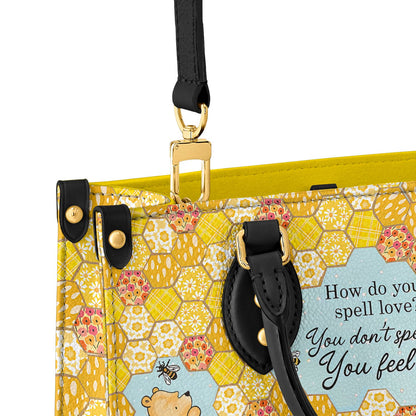 Shineful Leather Bag Pooh The Love Quote