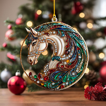 Shineful 2D Acrylic Ornament Sparkling Stallion Charm