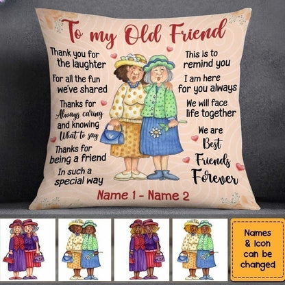 Shineful Pillow Personalized Old Friends Pillow