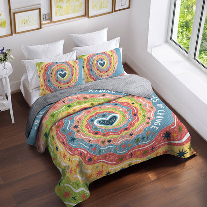 Shineful All Season Quilt 3-Piece Set The Waves