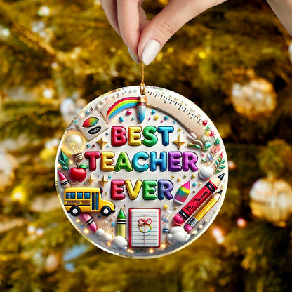 Shineful Acrylic Ornament Personalized Happy Christmas Teacher