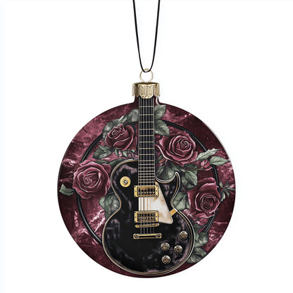 Shineful 2D Acrylic Ornament - Rose Guitar Ornament