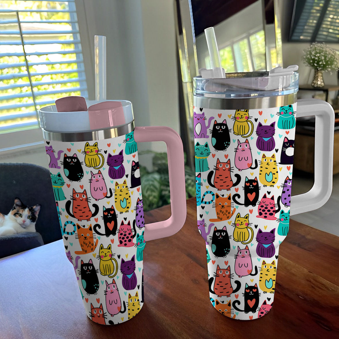 Shineful Tumbler Amazing Colorful Cats