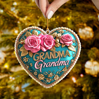 Ornement en acrylique brillant I Love Grandma 6 styles 