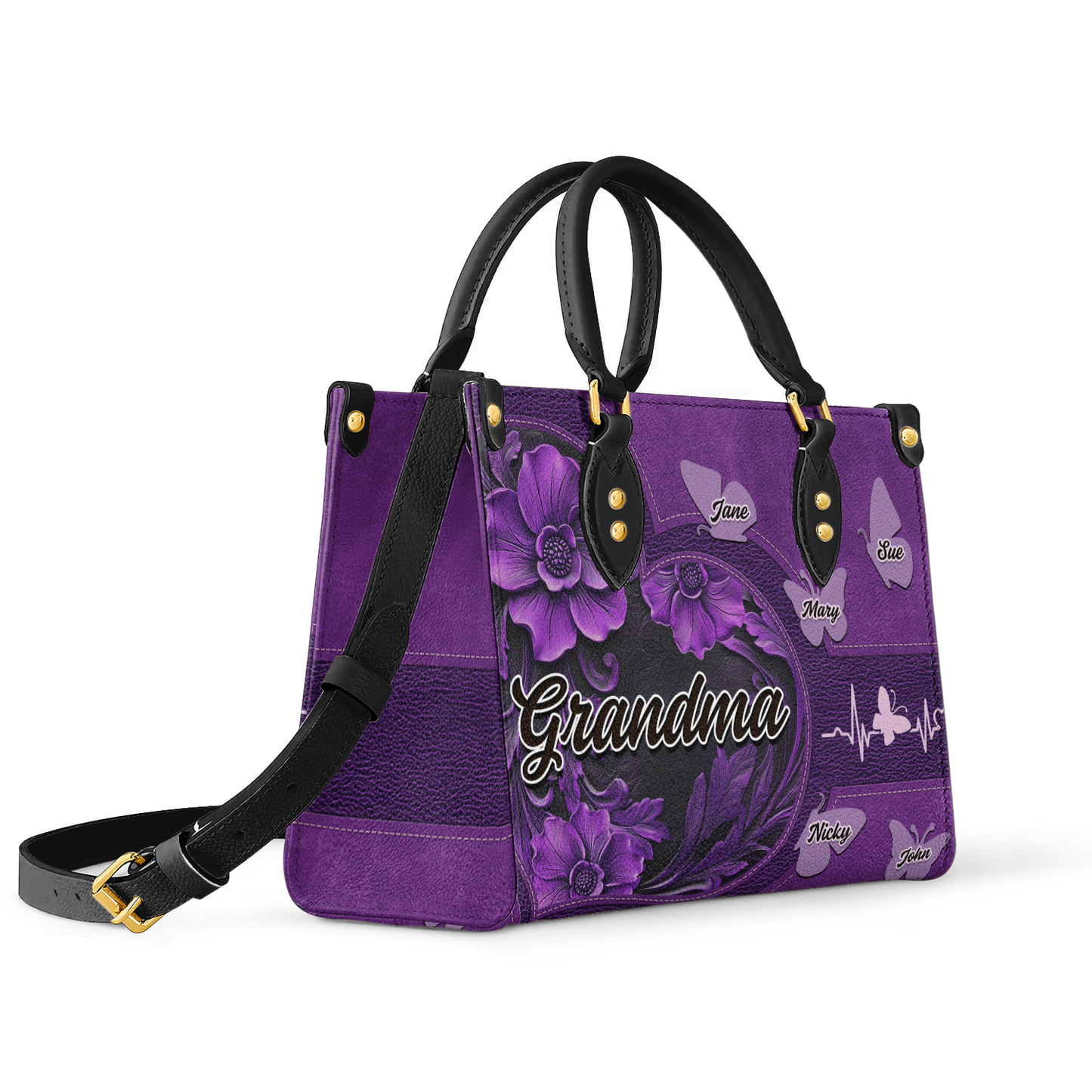 Shineful Leather Bag Eternal Love Grandma Butterfly