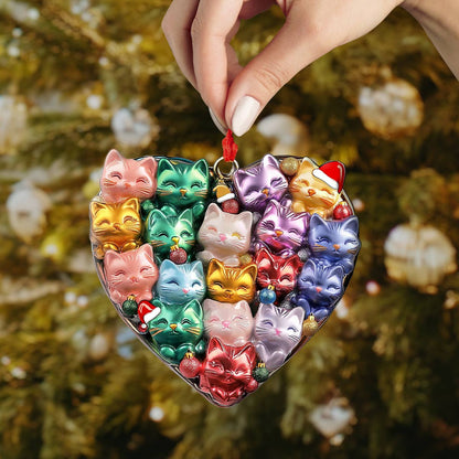 Shineful 2D Acrylic Ornament Cat Heart