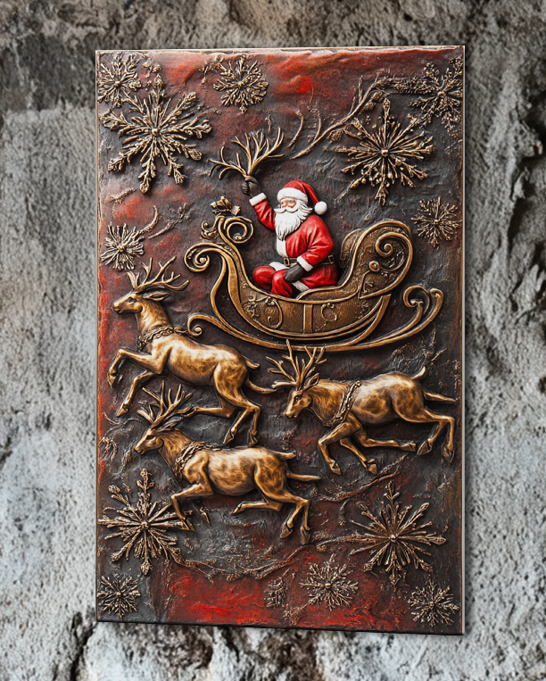 Shineful 2D Metal Sign Santa's Festive Delight