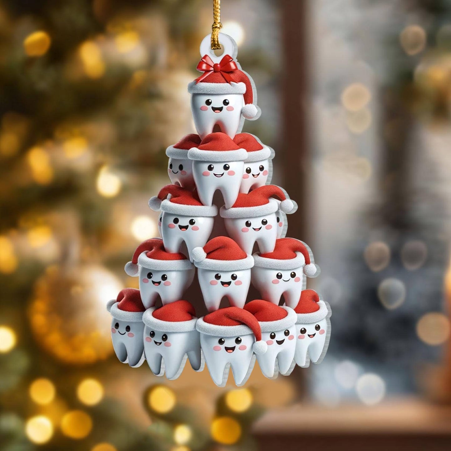 Shineful 2D Acrylic Ornament Tooth Christmas Tree