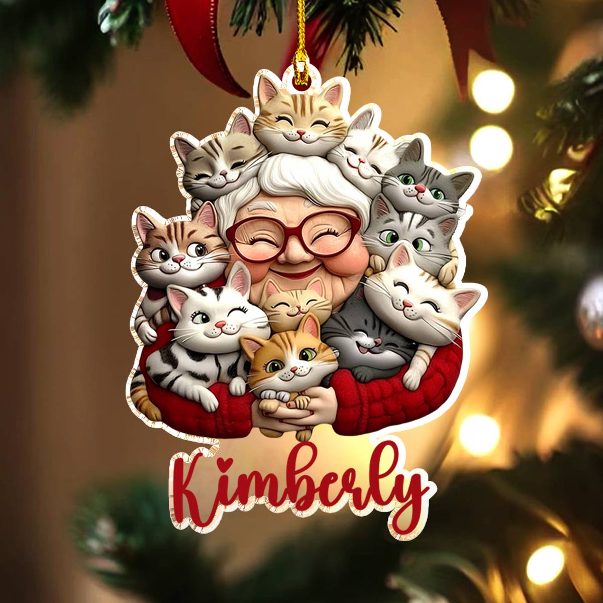 Shineful Personalized 2D Acrylic Ornament Catmom