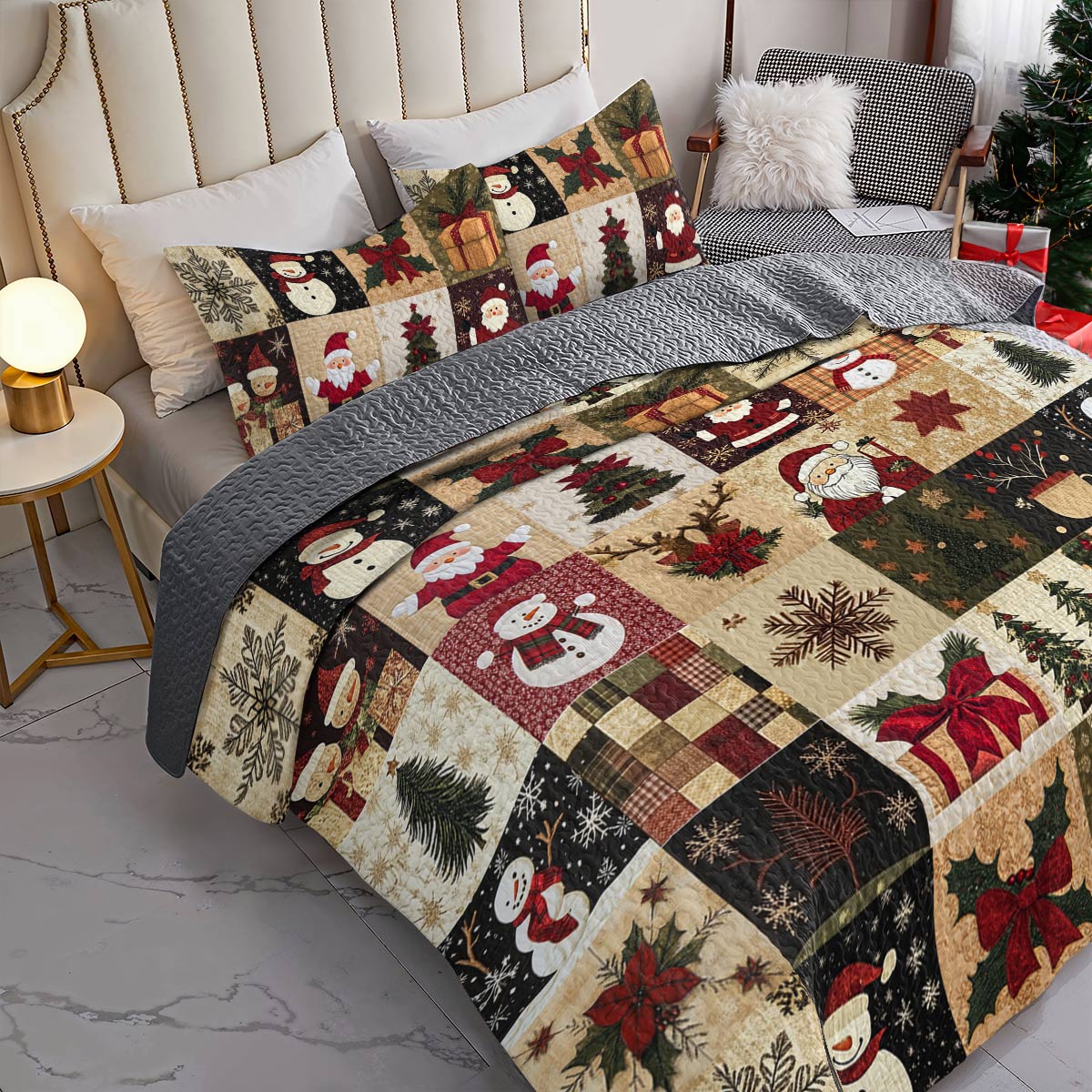 Shineful All Season Quilt 3-Piece Set Cozy Christmas