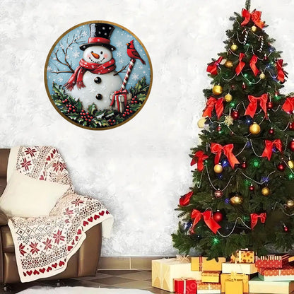 Shineful 2D Metal Sign Snowmen Happy