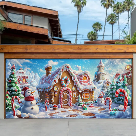 Shineful Garage Door Banner Decoration - Gingerbread Wonderland