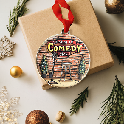 Shineful 2D Acrylic Ornament Wooden Comedy Night