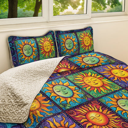 Shineful All Season Quilt 3-Piece Set - Hippie Sun Vibes