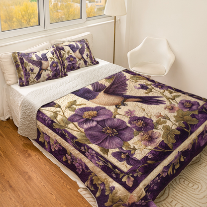 Shineful All Season Quilt 3-teiliges Set Violet Wings Sanctuary