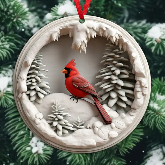 Shineful 2D Acrylic Ornament - Pack Discount Memorial Cardinal Christmas