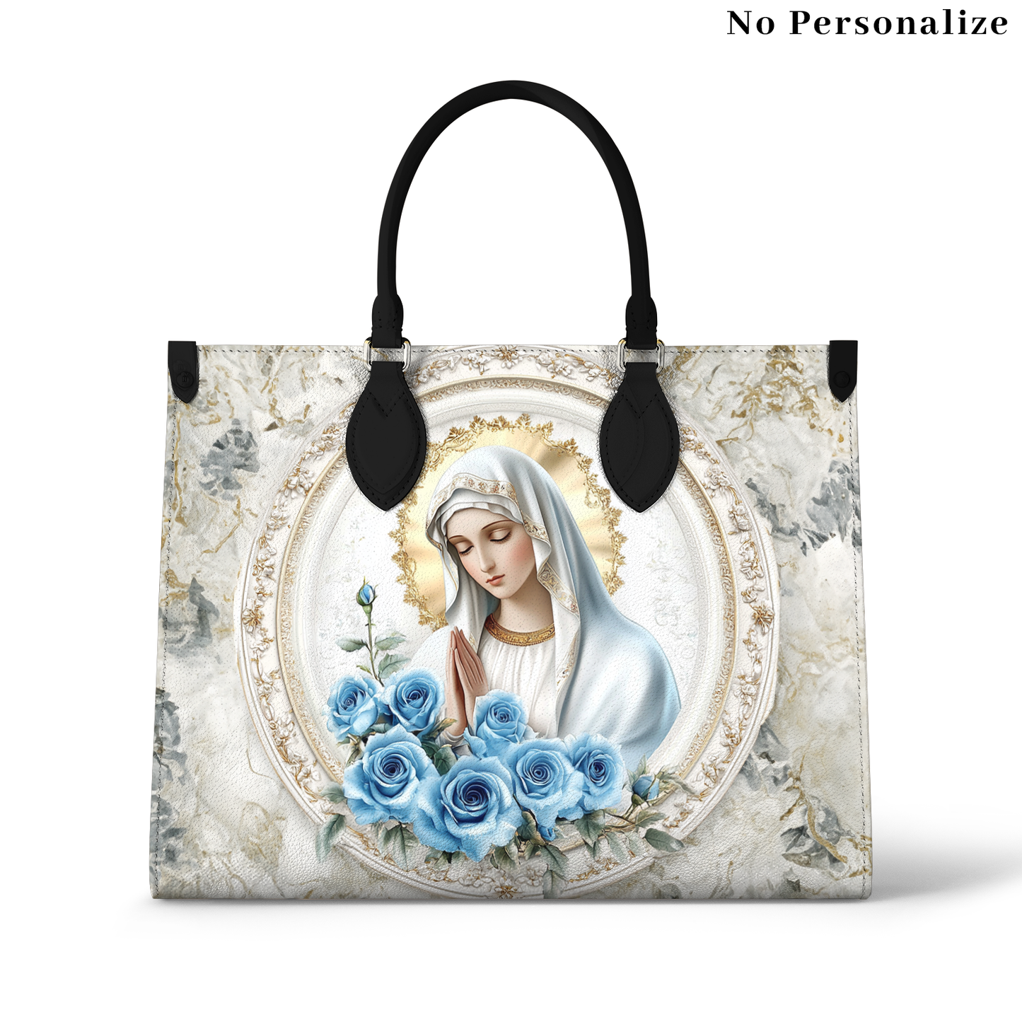 Glänzende Ledertasche Blue Rose Devotion