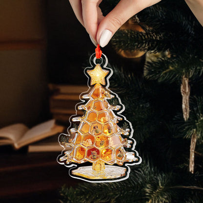 Shineful 2D Acrylic Ornament - Honeycomb Christmas Tree Collection