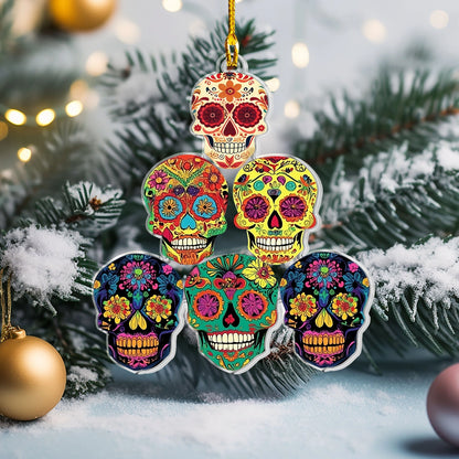 Shineful 2D Acrylic Ornament Colorful Skull