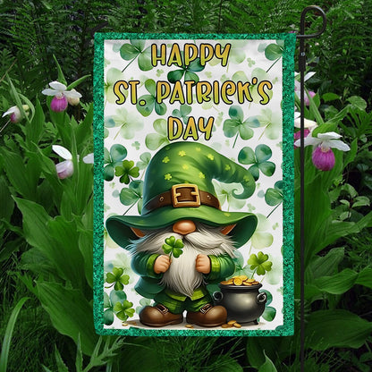 Shineful Garden Flag 12" x 18" Irish Charm Gnome