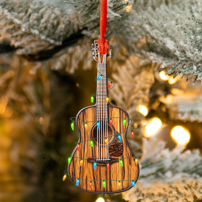 Shineful 2D Acrylic Ornament - Holiday Guitar