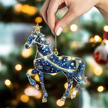 Shineful 2D Acrylic Ornament Shimmering Unicorn Christmas