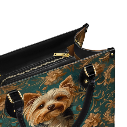 Shineful Leather Bag Regal Yorkie Elegance