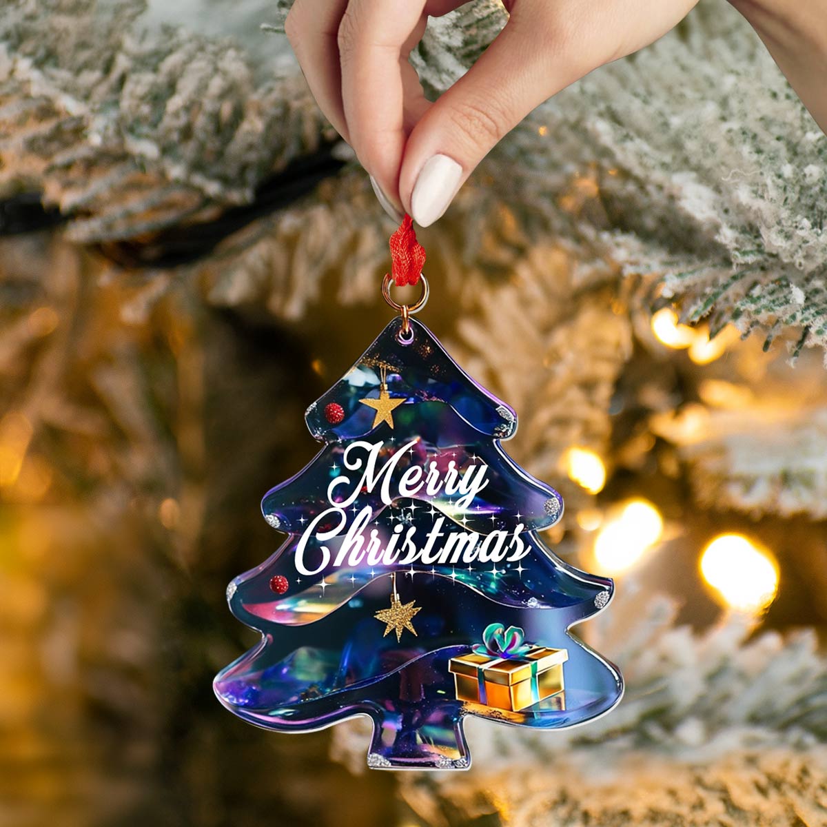 Shineful 2D Acrylic Ornament Holiday Glow Tree