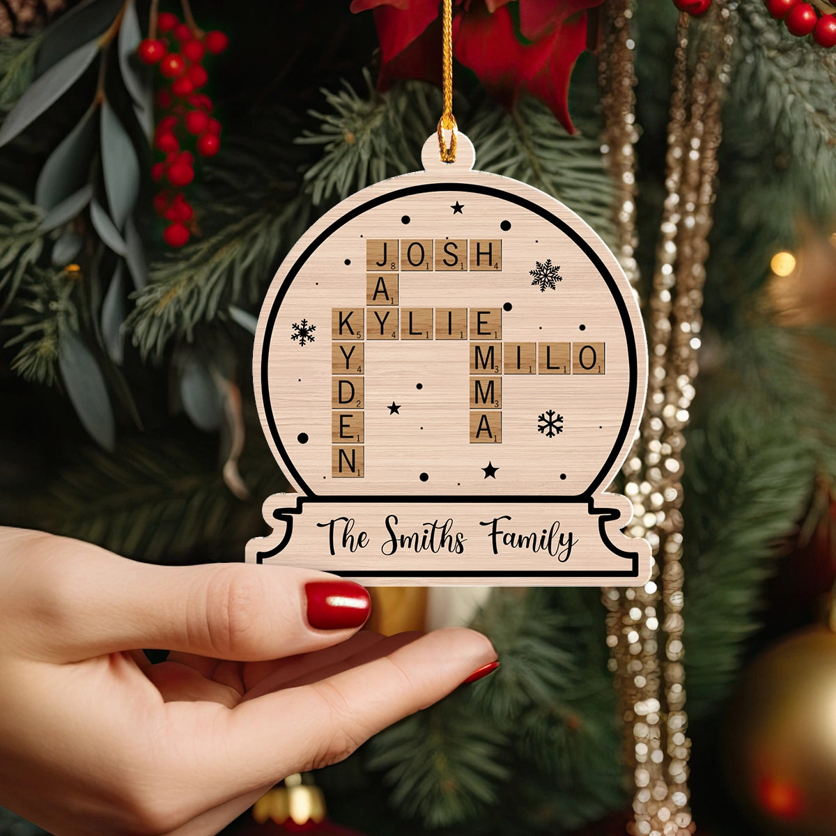 Shinefu Acrylic Ornament Personalized Family Word Puzzle